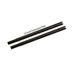 Black 12 inches Height Extensions Pole for Heavy-Duty Clothes Rail