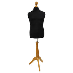 Children's Tailors Dummy Age 10-12 Years Black With Choice of Tripod stands