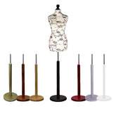 Female Dressmakers Mannequin Black Floral with Choice of Round Base Stands