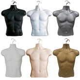 Half Body 3/4 Male Hanging Plastic Mannequin