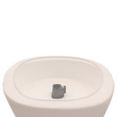 Display Geek Female Dressmakers Dummy White Torso with Silverwood Round Base Stand