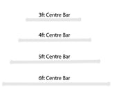 White Centre Bar for Heavy Duty Clothes Rail Create Double Hanging
