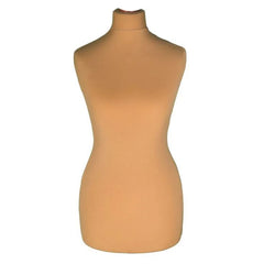 Display Geek Female Dressmakers Dummy Mannequin Gold Torso with Darkwood Round Base Stand