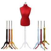 Female Tailors dummy Red with choice of Tripod stands