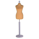 FEMALE TAILOR DUMMY WITH SILVER ROUND BASE