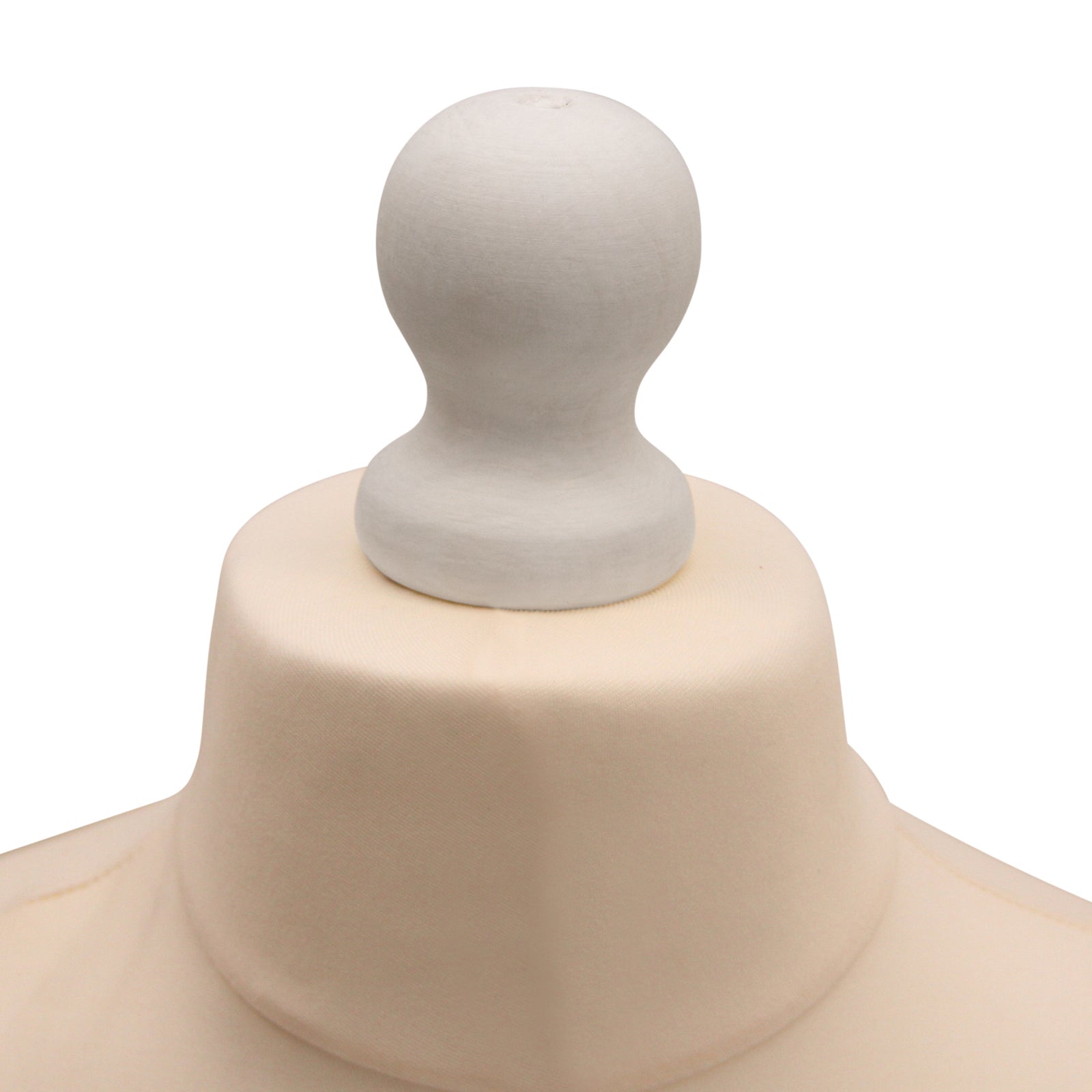 Display Geek Female Dressmakers Dummy Cream Torso with White Round Base Stand Display Geek Female Dressmakers Dummy Cream Torso with White Round Base Stand