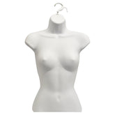 Half Body 3/4 Female White Hanging Plastic Body Form Mannequin