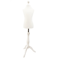Children Tailors Mannequin Age 5-6 Years White With Choice of Black Tripod stands