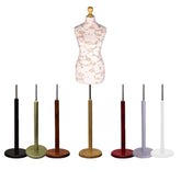 Female Dressmakers Dummy Brown Floral with Choice of Round Base Stands