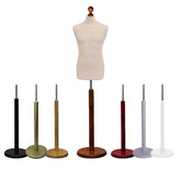 Male Dressmakers Dummy Cream With Choice of Round Base stands