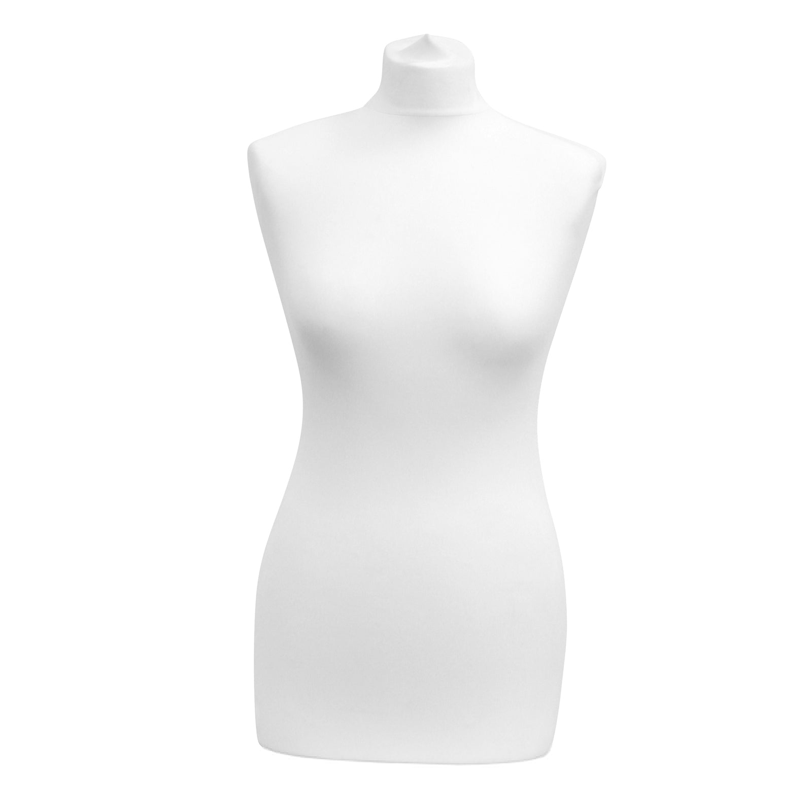 Display Geek Female Dressmakers Dummy White Torso with Goldwood Round Base Stand Display Geek Female Dressmakers Dummy White Torso with Goldwood Round Base Stand