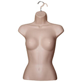 Half Body 3/4 Female Dark skin Hanging Plastic Body Form Mannequin
