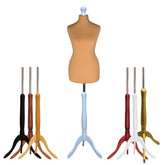 Female Tailors dummy Gold with choice of Tripod stands