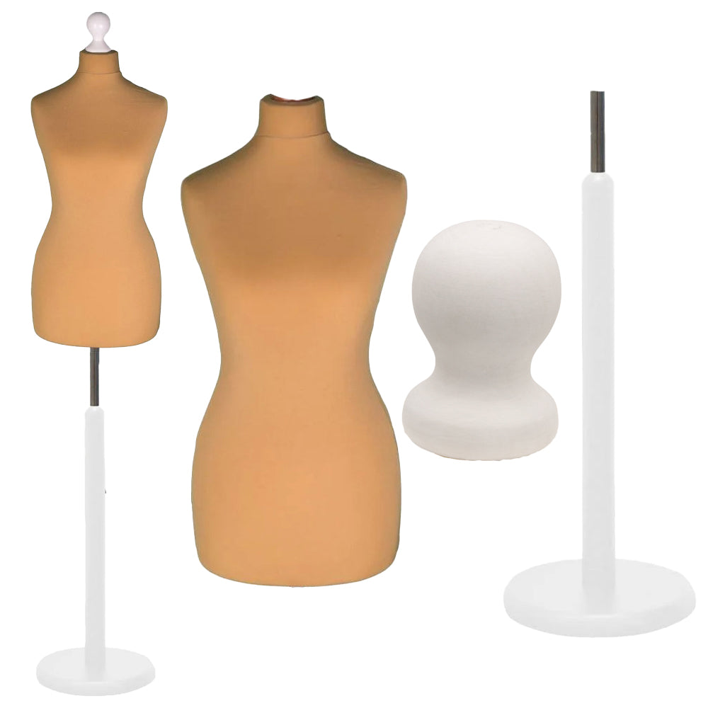 Gold tailor mannequin torso with white round base Gold tailor mannequin torso with white round base