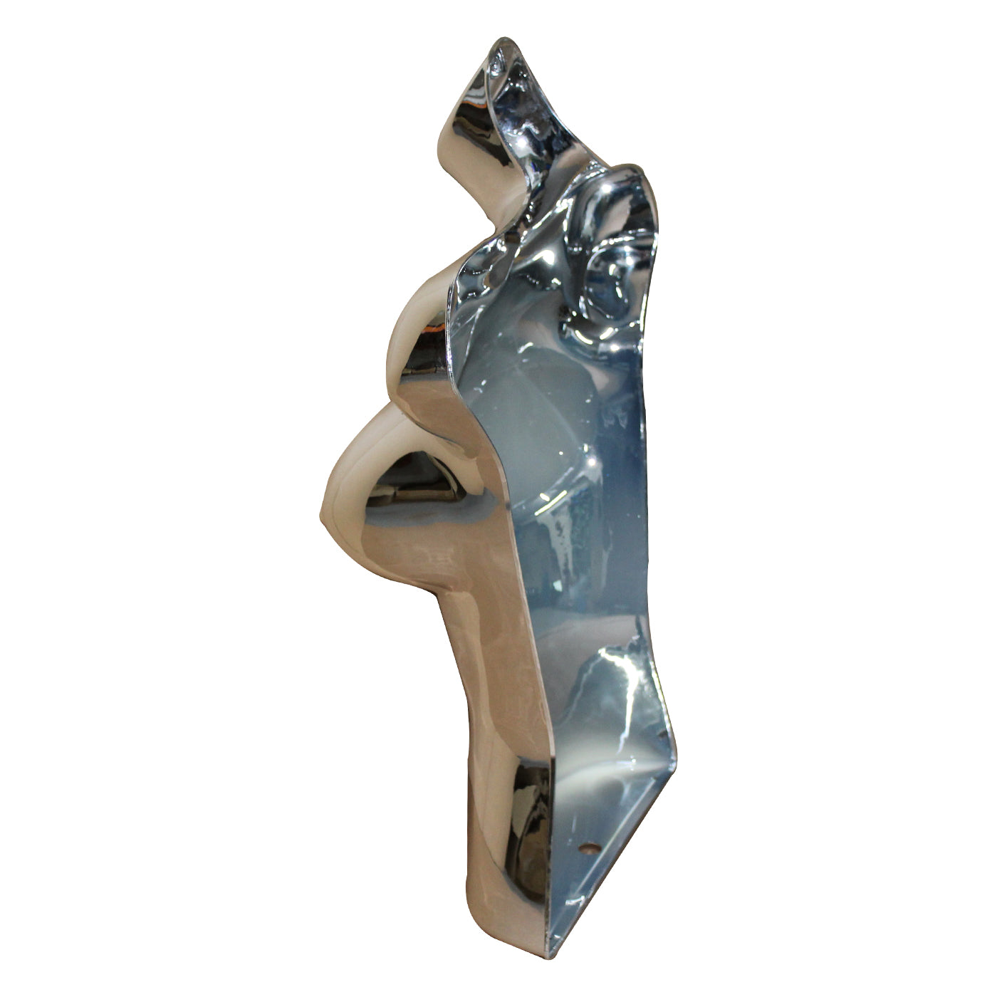Female Shiny chrome 3 Quarter Hanging Body Form Mannequin Female Shiny chrome 3 Quarter Hanging Body Form Mannequin