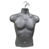 Male Silver Hanging Plastic Body form Mannequin