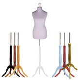 Female Tailors mannequin Silver with choice of Tripod stands