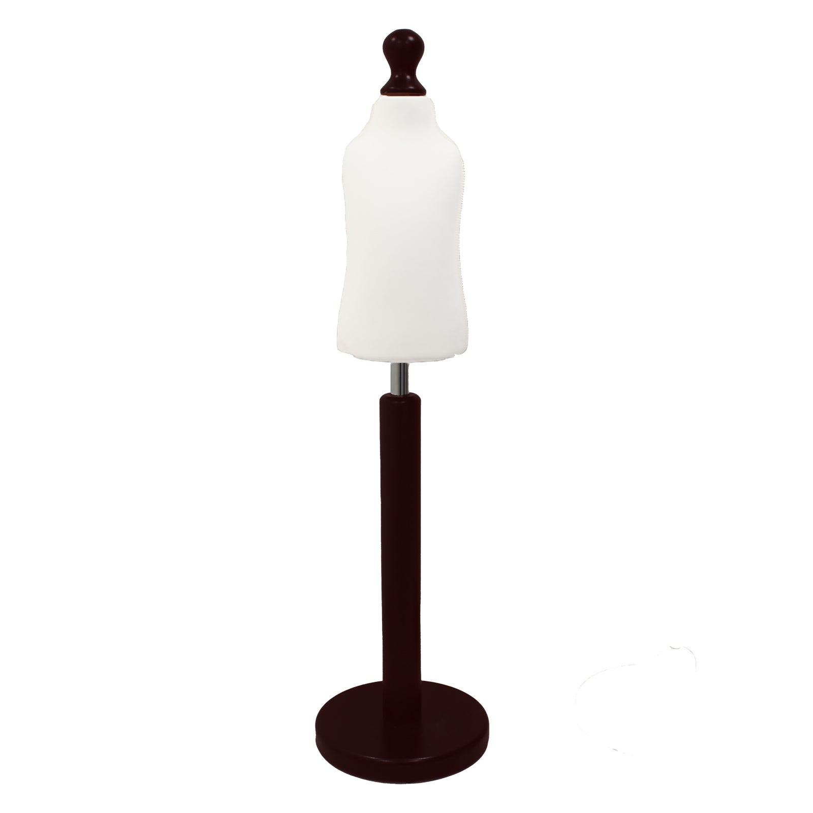 Children's Dressmakers Dummy age 1 years White With Choice of Darkwood Round Base stands Children's Dressmakers Dummy age 1 years White With Choice of Darkwood Round Base stands