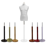 Male Tailors Dummy White With Choice of Round Base stands