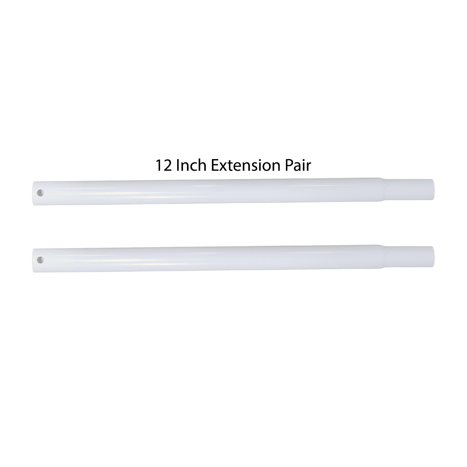 12 inches White Height Extensions Pole for Heavy Duty Clothes Rail