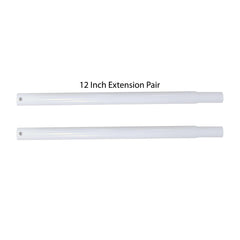 12 inches White Height Extensions Pole for Heavy Duty Clothes Rail