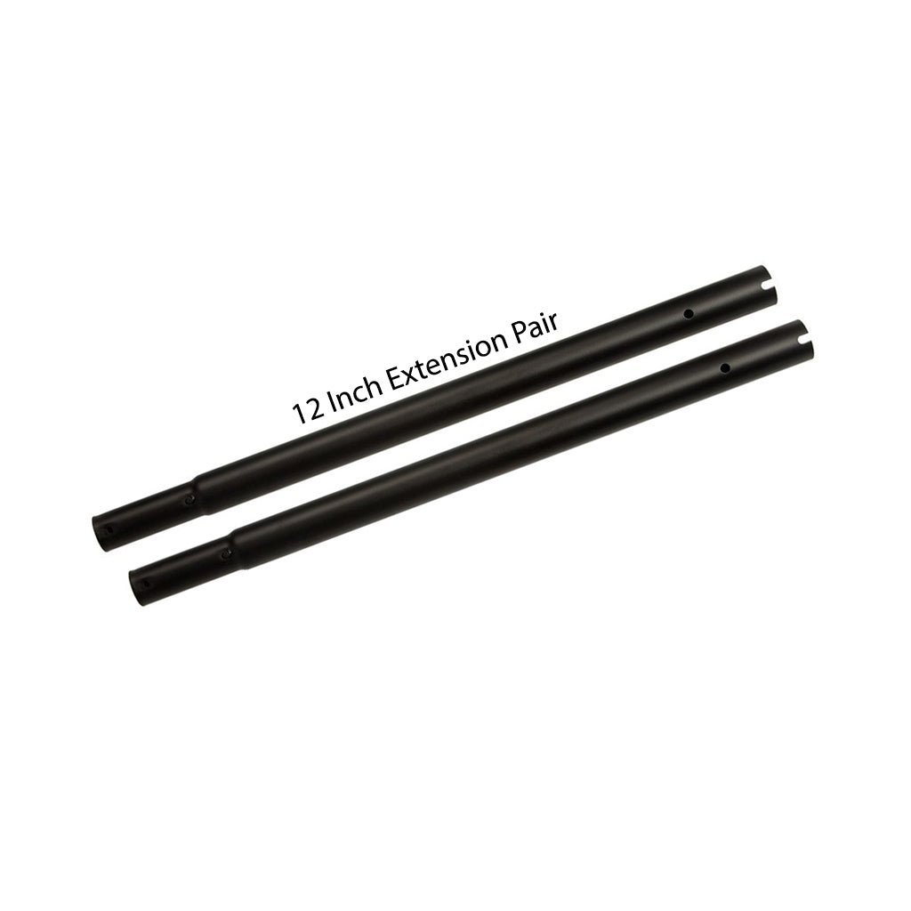 Black 12 inches Height Extensions Pole for Heavy-Duty Clothes Rail