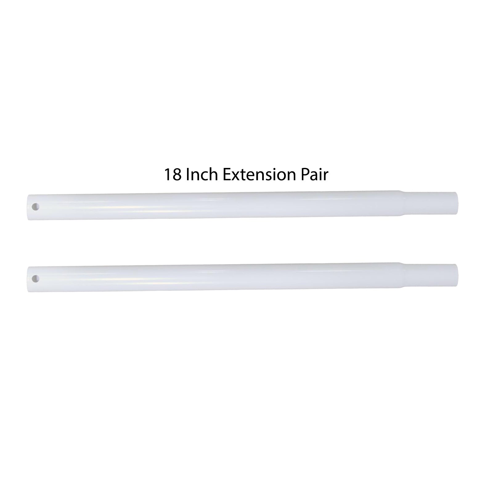 18 inches White Height Extensions Pole for Heavy Duty Clothes Rail