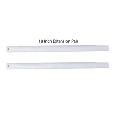 18 inches White Height Extensions Pole for Heavy Duty Clothes Rail