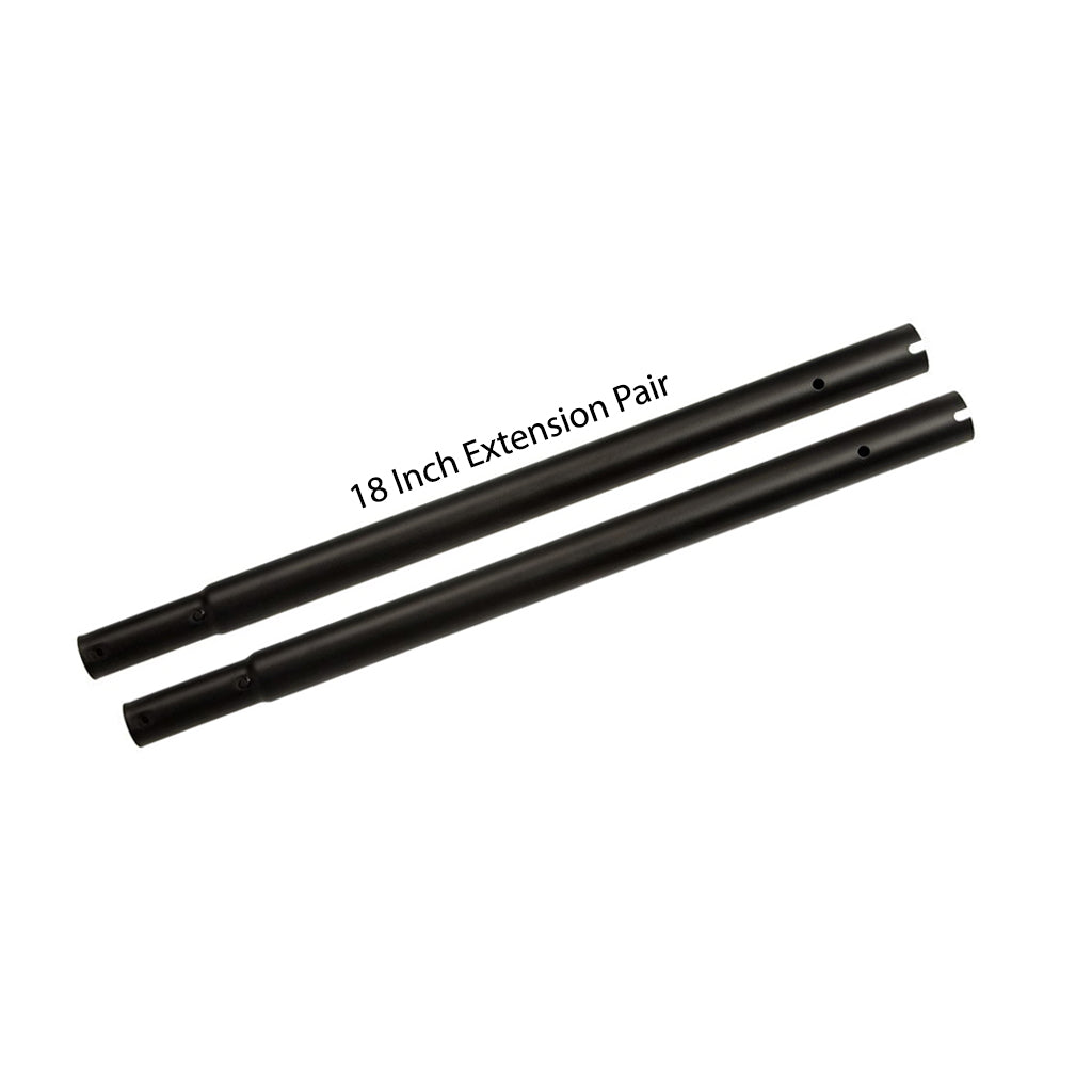Black 18 inches Height Extensions Pole for Heavy-Duty Clothes Rail