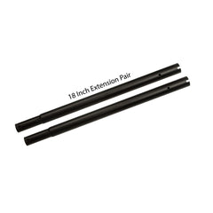 Black 18 inches Height Extensions Pole for Heavy-Duty Clothes Rail