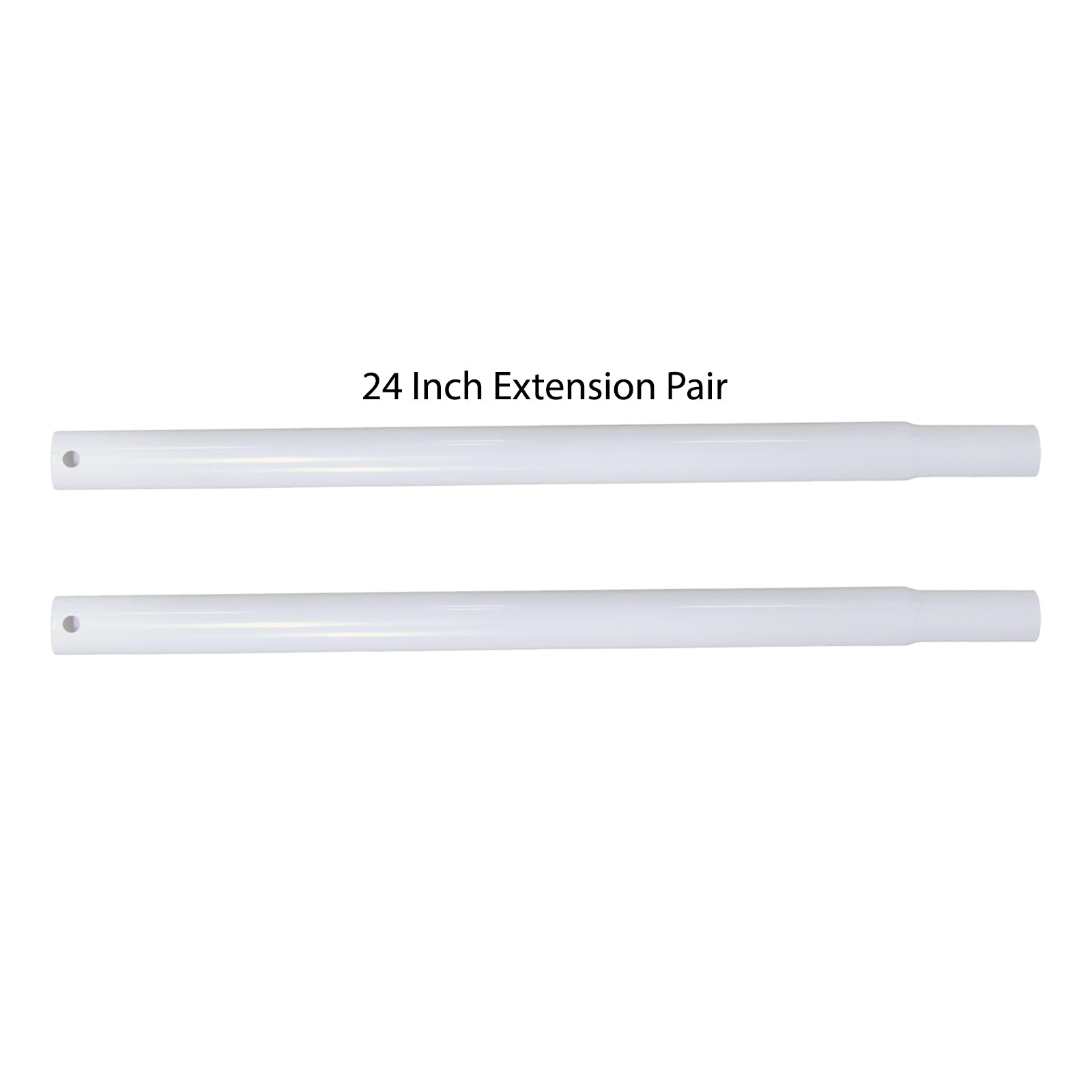 24 inches White Height Extensions Pole for Heavy Duty Clothes Rail