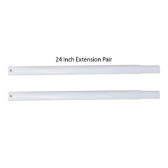 24 inches White Height Extensions Pole for Heavy Duty Clothes Rail