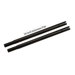 Black 24 inches Height Extensions Pole for Heavy-Duty Clothes Rail