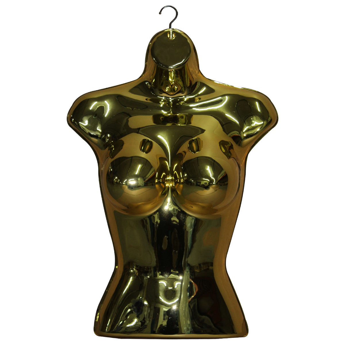 Female Shiny Gold 3 Quarter Hanging Body Form Mannequin