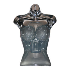 Female Shiny chrome 3 Quarter Hanging Body Form Mannequin