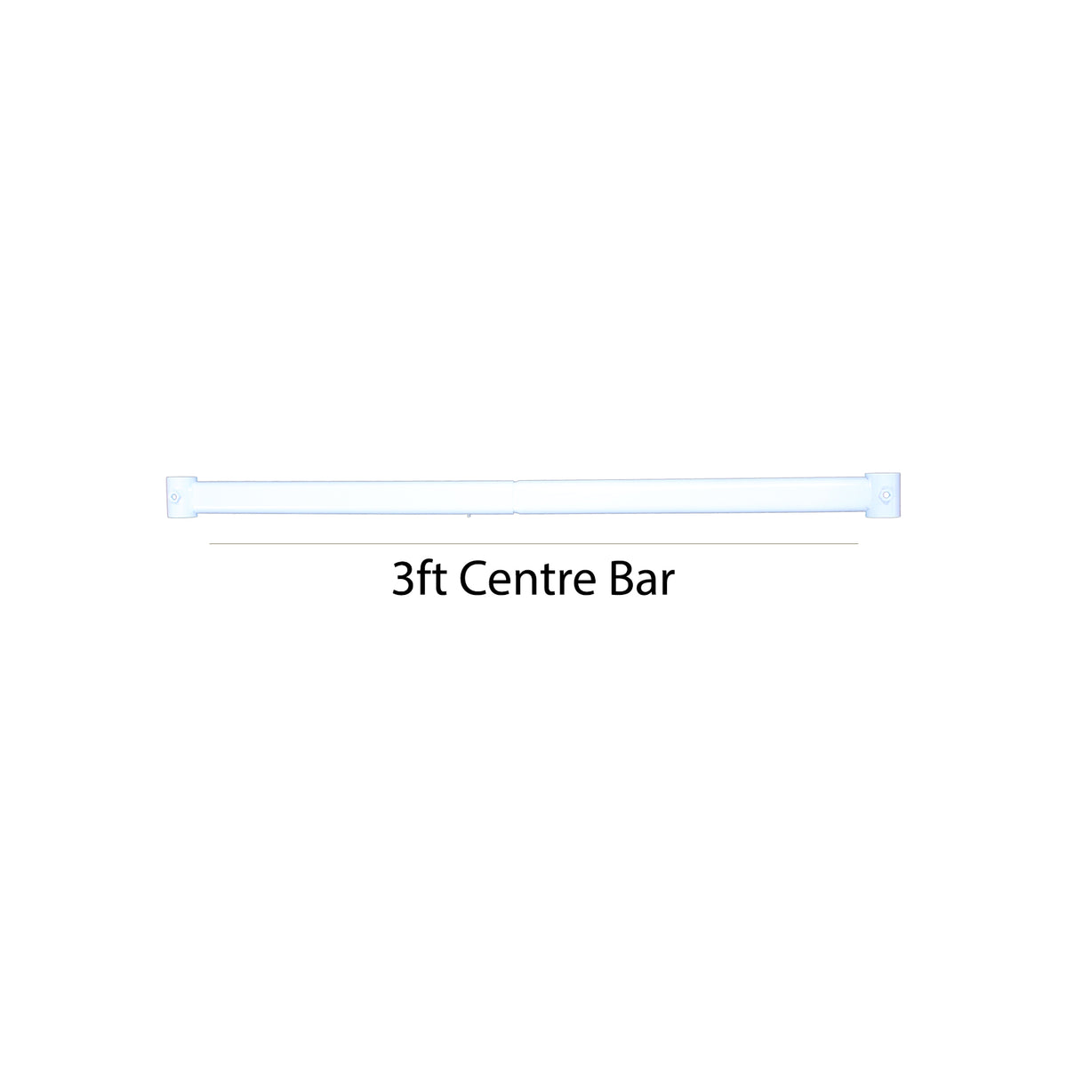 White 3ft Centre Bar for Heavy Duty Clothes Rail Create Double Hanging