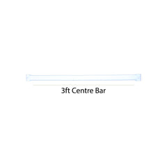 White 3ft Centre Bar for Heavy Duty Clothes Rail Create Double Hanging
