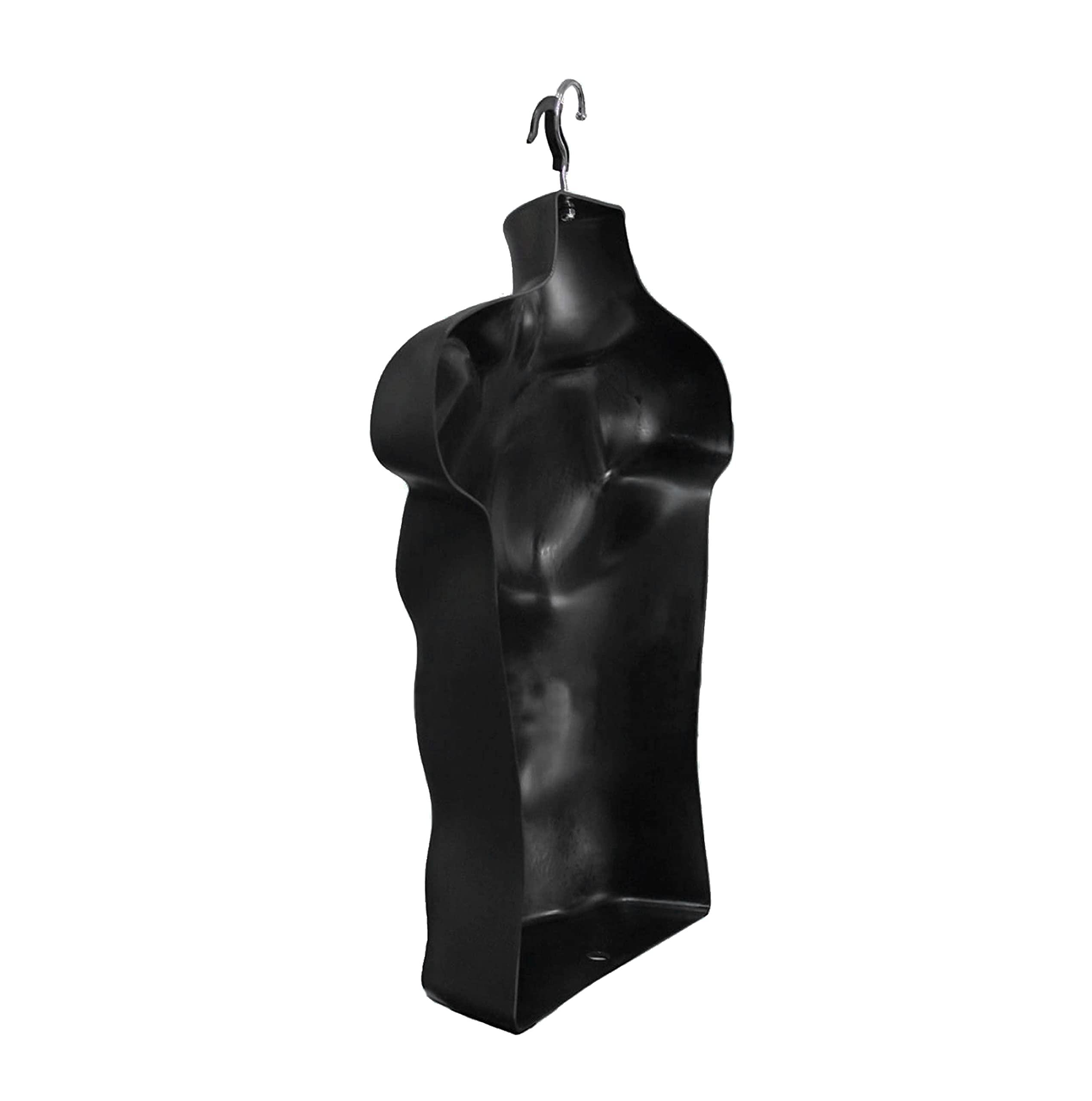 Black back side Half Body 3/4 Male Hanging Plastic Mannequin