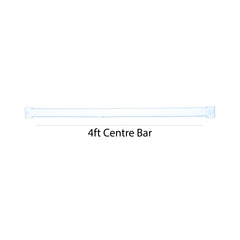 White 4f Centre Bar for Heavy Duty Clothes Rail Create Double Hanging