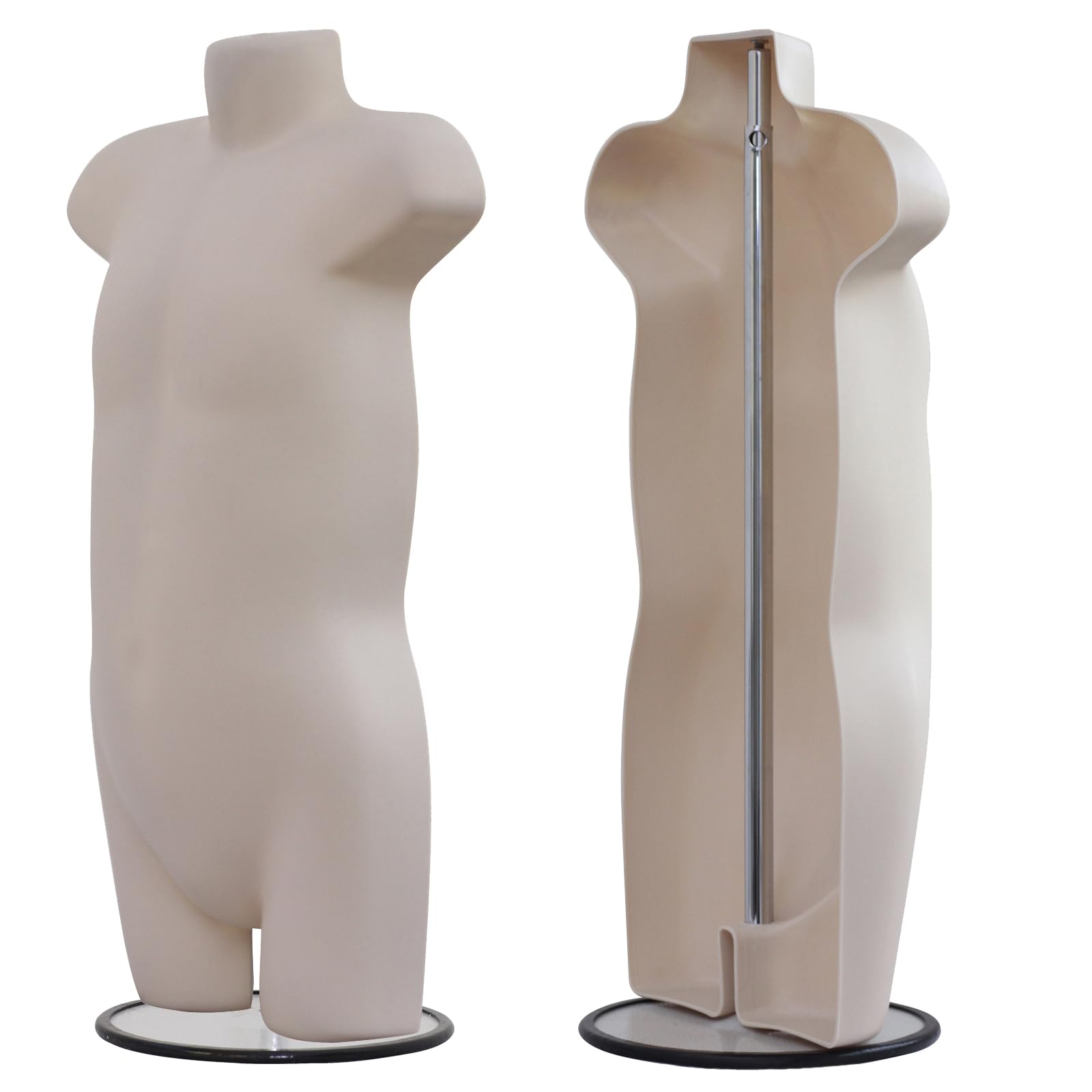 Children's Plastic Light skin Mannequin Body Form with Round base stand