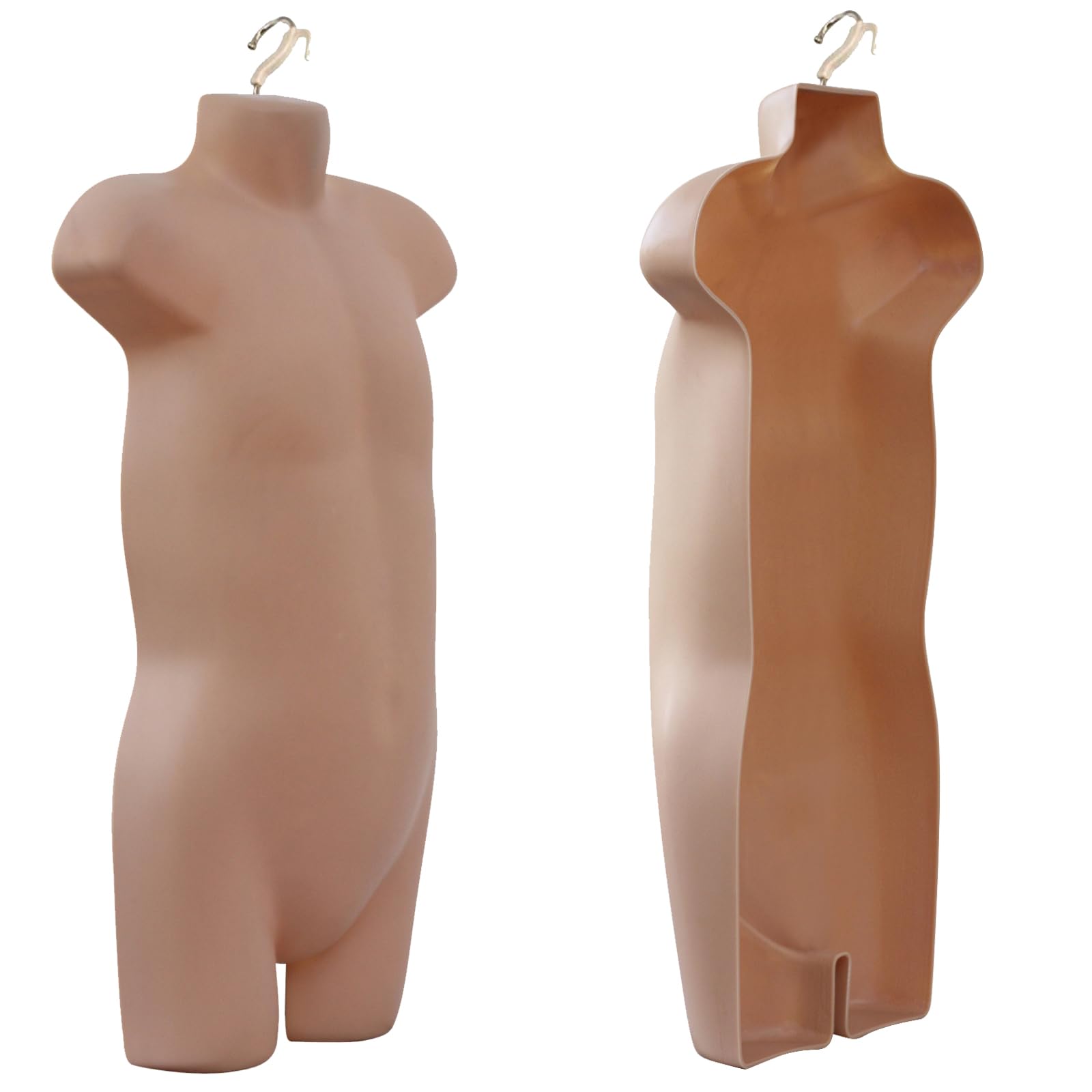 Children's Plastic Dark skin Mannequin Body Form with Round base stand