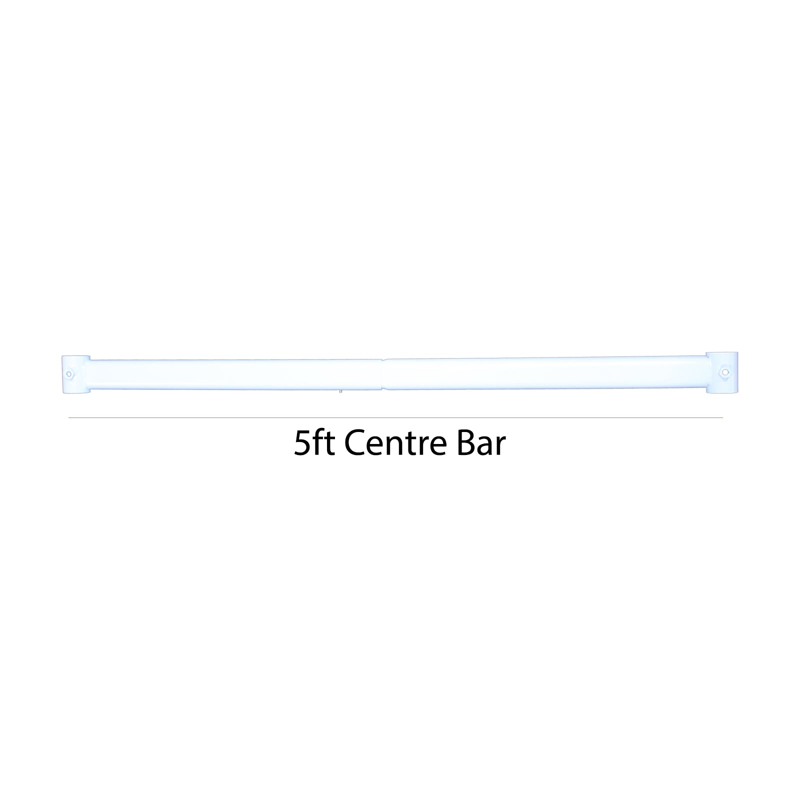 White 5ft Centre Bar for Heavy Duty Clothes Rail Create Double Hanging
