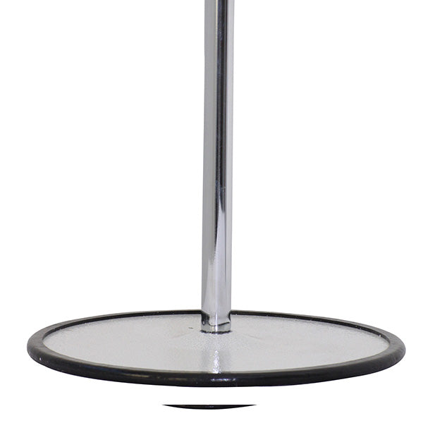 round base stand for stylish clothing exhibitions.