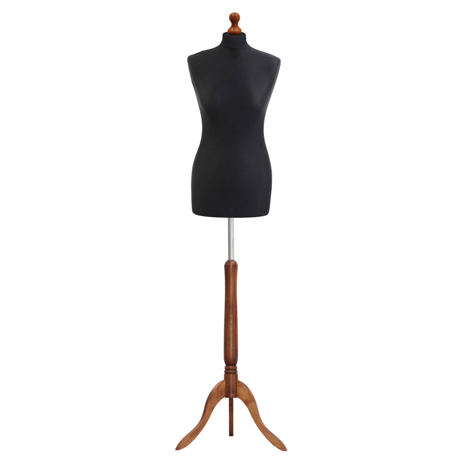 Black Dummy with Darkwood Tripod Stand