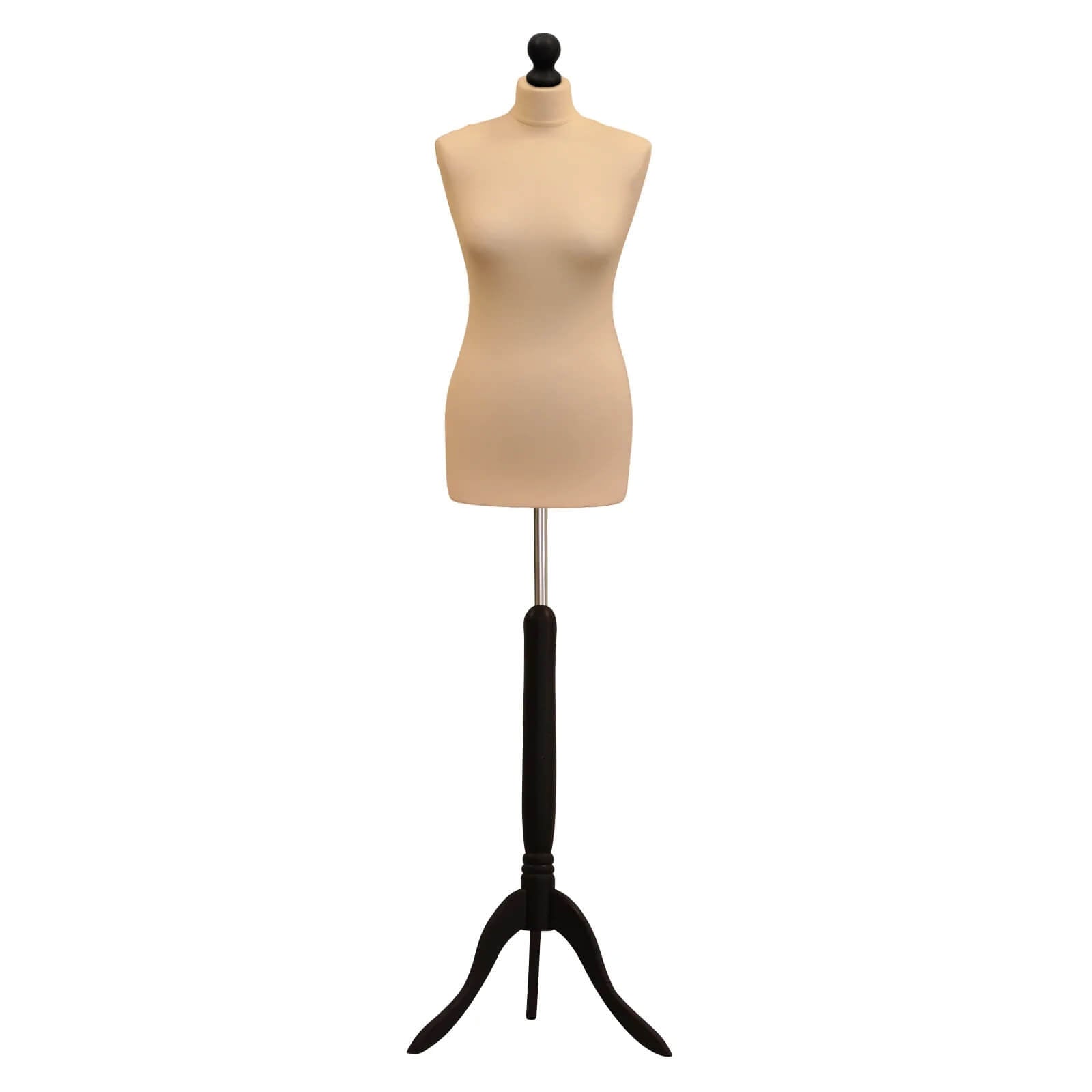 Cream Tailors Dummy With Black Tripod