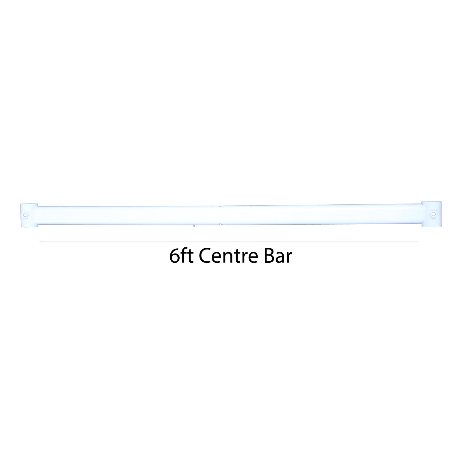 White 6ft Centre Bar for Heavy Duty Clothes Rail Create Double Hanging
