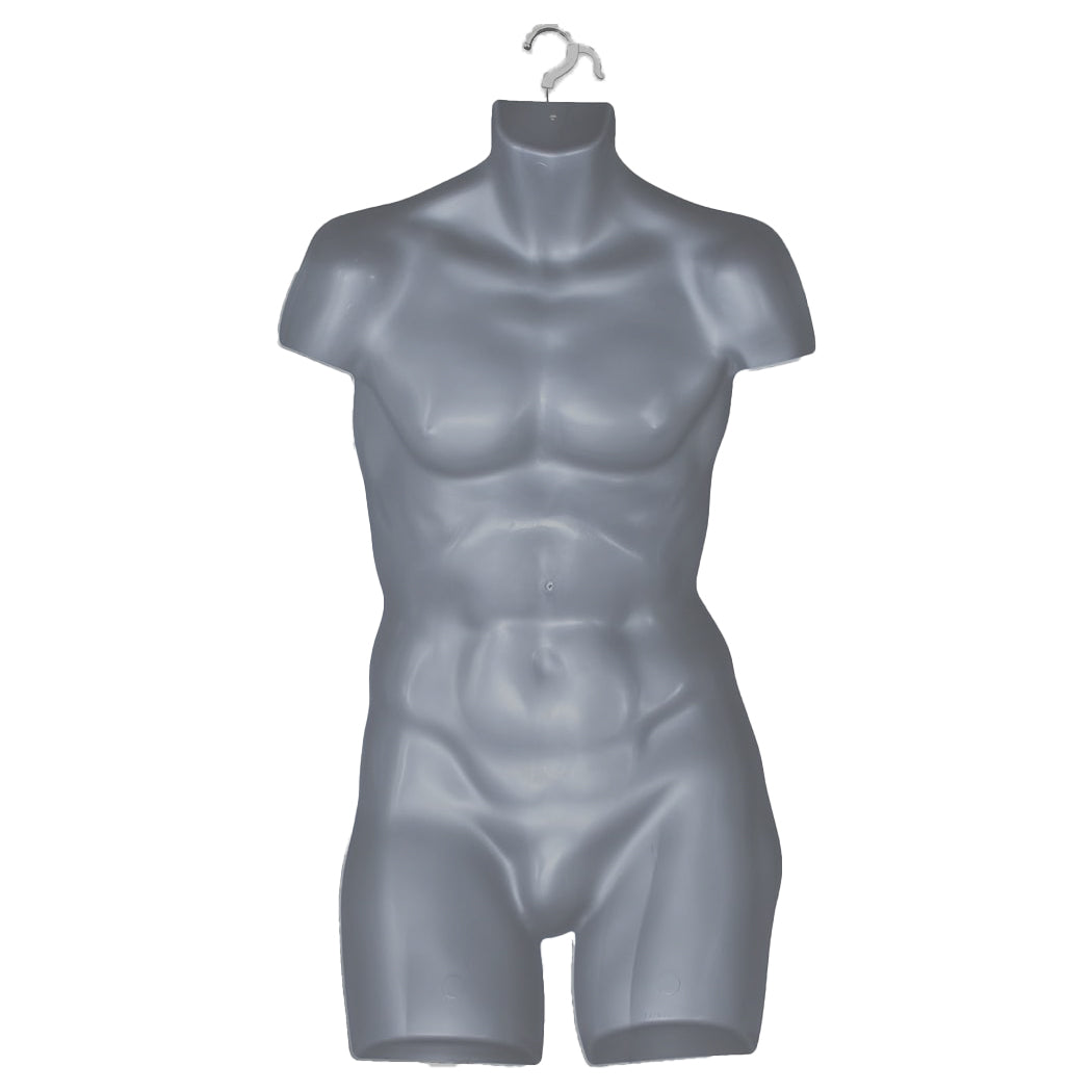 Adult Male Full Silver Hanging Body Form Display Mannequin