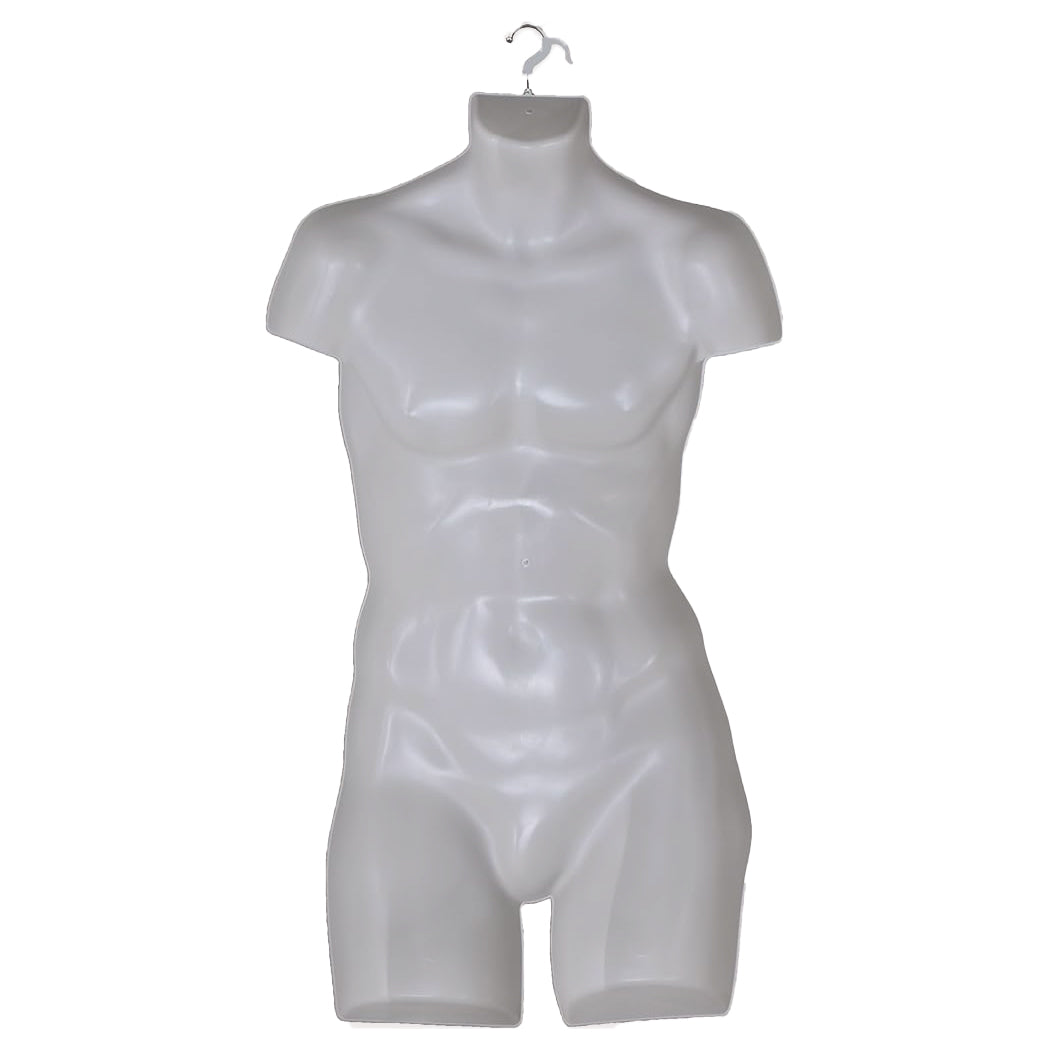 Adult Male Full Size Light skin Hanging Body Form Display Mannequin hollow back