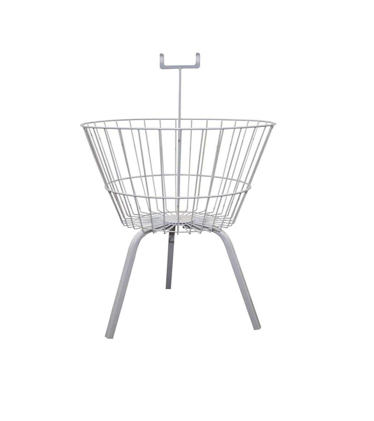 White Round Dump Bin with Ticket Holder – Retail Display