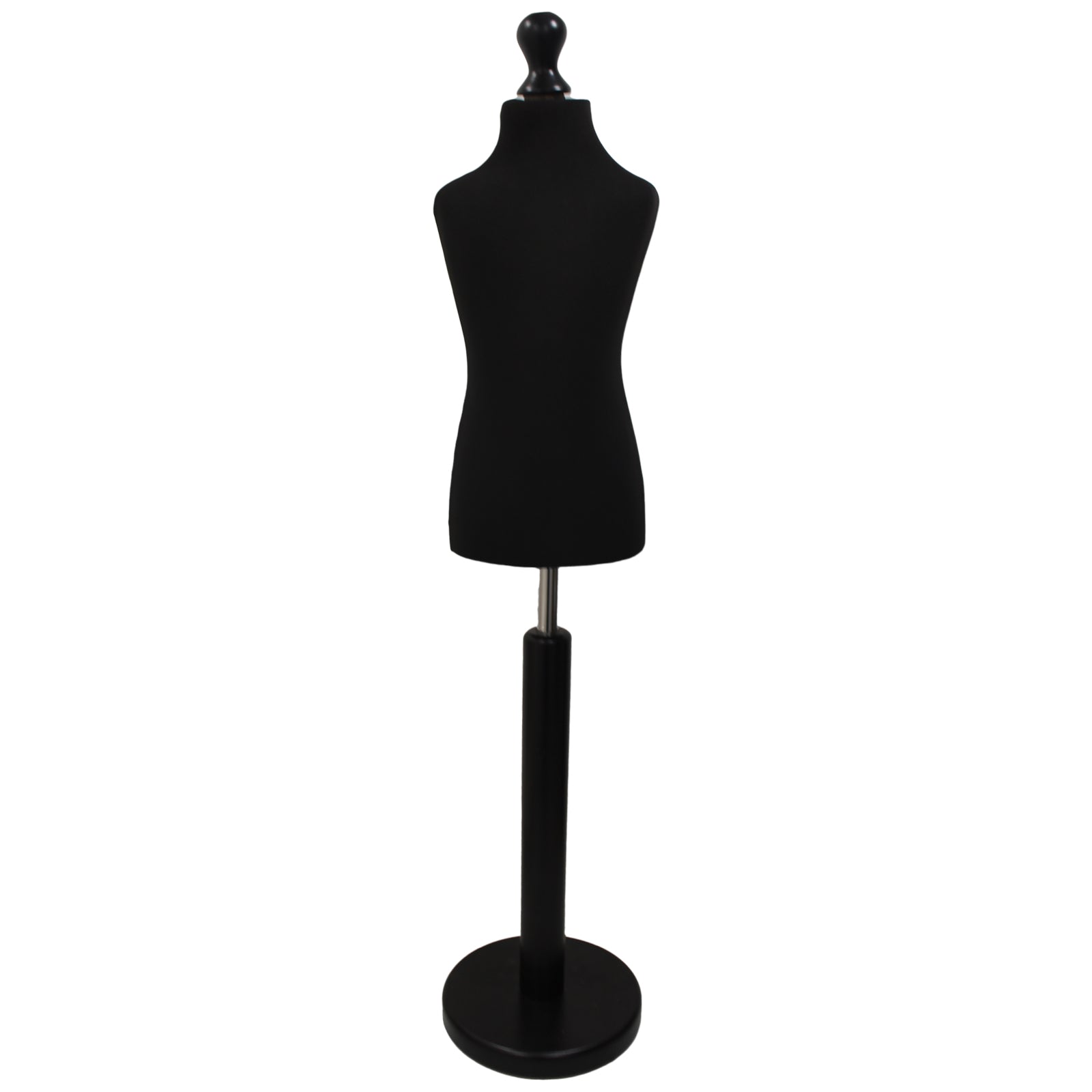 Children's Tailors dummy Age 6-8 Years Black With Choice of Black Round Base stands